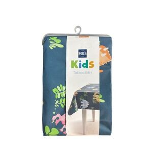 The Big One Kids Dinosaur Birthday Party Tablecloth Oblong 60"x 102" (Seat 8-10)